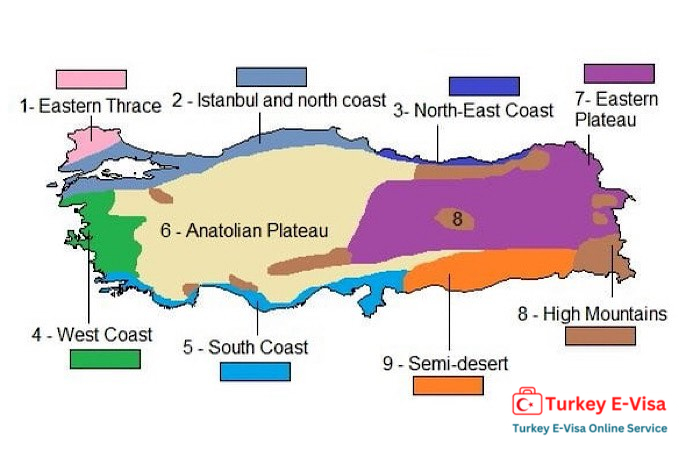 The weather and climate of Turkey in summer